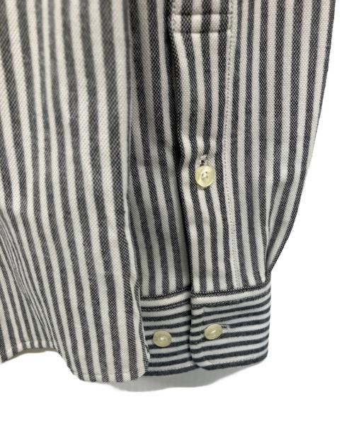 LACOSTE（ラコステ）LACOSTE (ラコステ) 長袖シャツ グレー×ホワイト サイズ:Mの古着・服飾アイテム