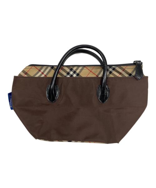 BURBERRY BLUE LABEL（バーバリー ブルー レーベル）BURBERRY BLUE LABEL (バーバリー ブルー レーベル) ハンドバッグ ブラウン×ベージュの古着・服飾アイテム