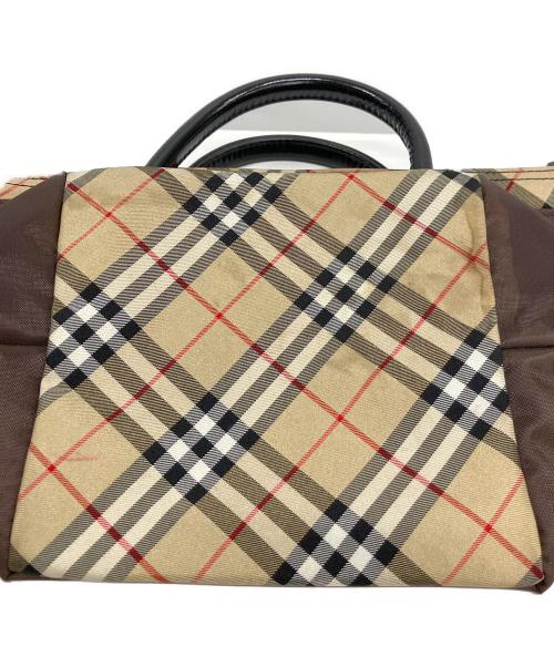 BURBERRY BLUE LABEL（バーバリー ブルー レーベル）BURBERRY BLUE LABEL (バーバリー ブルー レーベル) ハンドバッグ ブラウン×ベージュの古着・服飾アイテム
