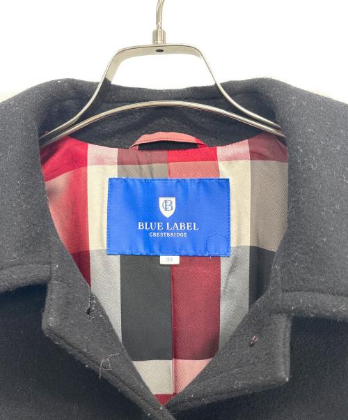 BLUE LABEL CRESTBRIDGE（ブルーレーベルクレストブリッジ）BLUE LABEL CRESTBRIDGE (ブルーレーベルクレストブリッジ) ステンカラーコート ブラック サイズ:SIZE 38の古着・服飾アイテム