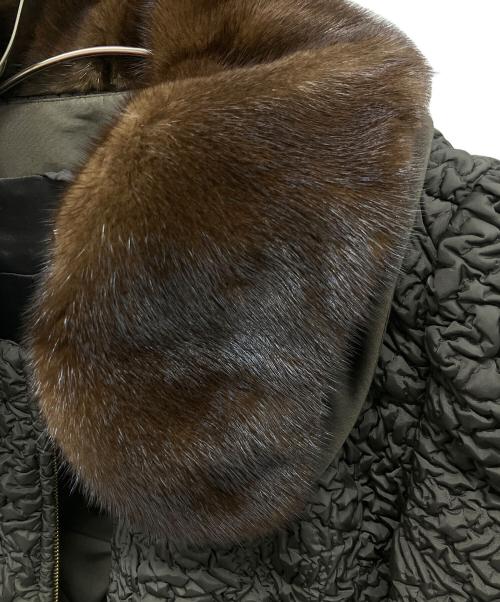 PRADA（プラダ）PRADA (プラダ) ミンクファーカラージャケット グレーブラウン サイズ:38の古着・服飾アイテム