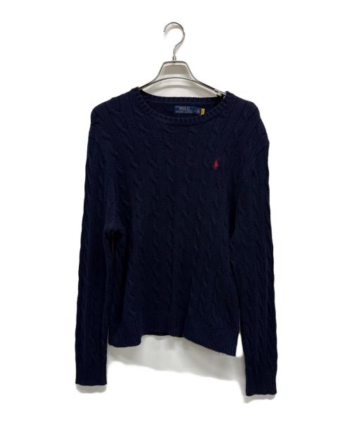 POLO RALPH LAUREN（ポロ・ラルフローレン）POLO RALPH LAUREN (ポロ・ラルフローレン) 厚手ニット ネイビー サイズ:SIZE Lの古着・服飾アイテム