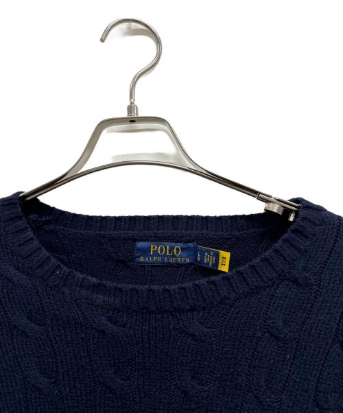 POLO RALPH LAUREN（ポロ・ラルフローレン）POLO RALPH LAUREN (ポロ・ラルフローレン) 厚手ニット ネイビー サイズ:SIZE Lの古着・服飾アイテム