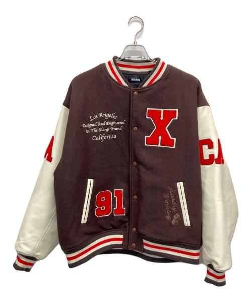 X-LARGE（エクストララージ）X-LARGE (エクストララージ) スタジャン ブラウン×ベージュ サイズ:XLの古着・服飾アイテム