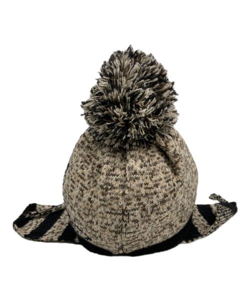 Vivienne Westwood（ヴィヴィアンウエストウッド）Vivienne Westwood (ヴィヴィアンウエストウッド) ニット帽 ブラック×ブラウンの古着・服飾アイテム