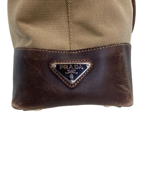 PRADA（プラダ）PRADA (プラダ) トートバッグ ベージュ・ダークブラウンの古着・服飾アイテム