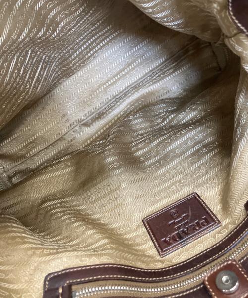 PRADA（プラダ）PRADA (プラダ) トートバッグ ベージュ・ダークブラウンの古着・服飾アイテム