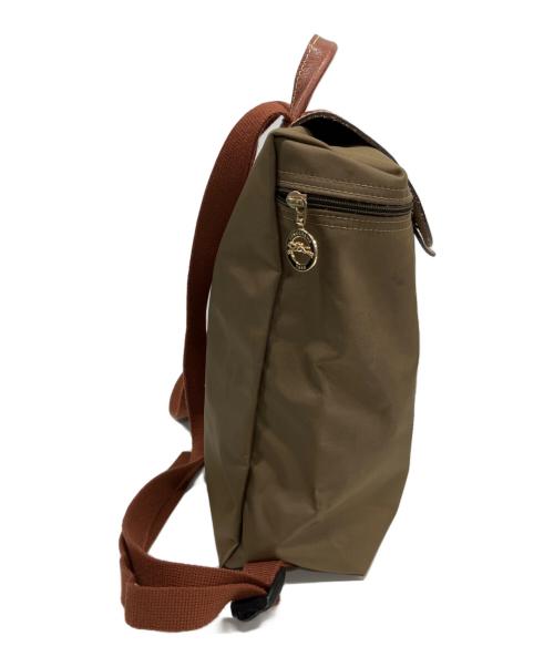 LONGCHAMP（ロンシャン）LONGCHAMP (ロンシャン) ナップサック グリーン×ブラウンの古着・服飾アイテム