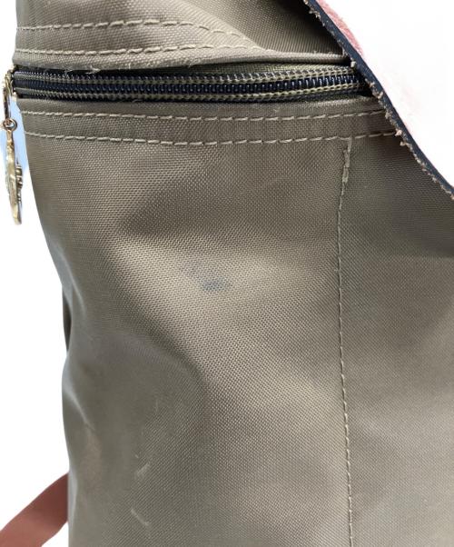 LONGCHAMP（ロンシャン）LONGCHAMP (ロンシャン) ナップサック グリーン×ブラウンの古着・服飾アイテム