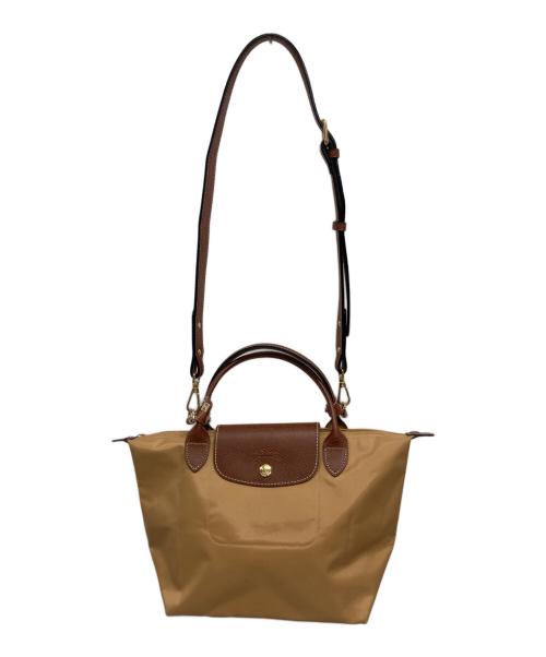 LONGCHAMP（ロンシャン）LONGCHAMP (ロンシャン) 2WAYバッグ カーキ×ブラウンの古着・服飾アイテム
