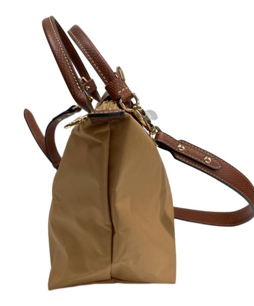 LONGCHAMP（ロンシャン）LONGCHAMP (ロンシャン) 2WAYバッグ カーキ×ブラウンの古着・服飾アイテム