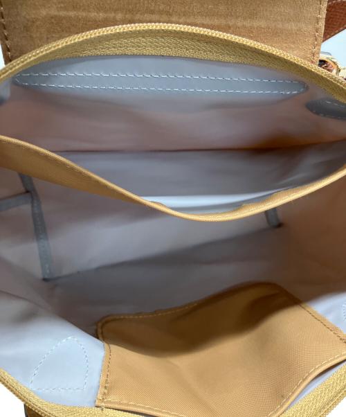 LONGCHAMP（ロンシャン）LONGCHAMP (ロンシャン) 2WAYバッグ カーキ×ブラウンの古着・服飾アイテム