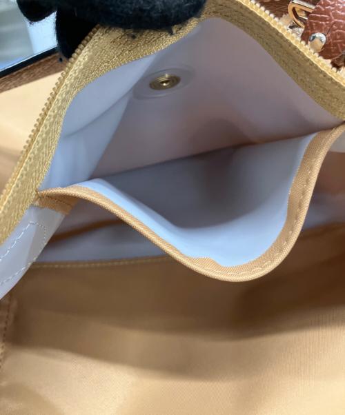 LONGCHAMP（ロンシャン）LONGCHAMP (ロンシャン) 2WAYバッグ カーキ×ブラウンの古着・服飾アイテム