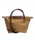 LONGCHAMP (ロンシャン) 2WAYバッグ カーキ×ブラウン：8000円