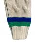 中古・古着 LACOSTE (ラコステ) Unisex Cable Knit Striped Cardigan アイボリー サイズ:SIZE 2：7000円
