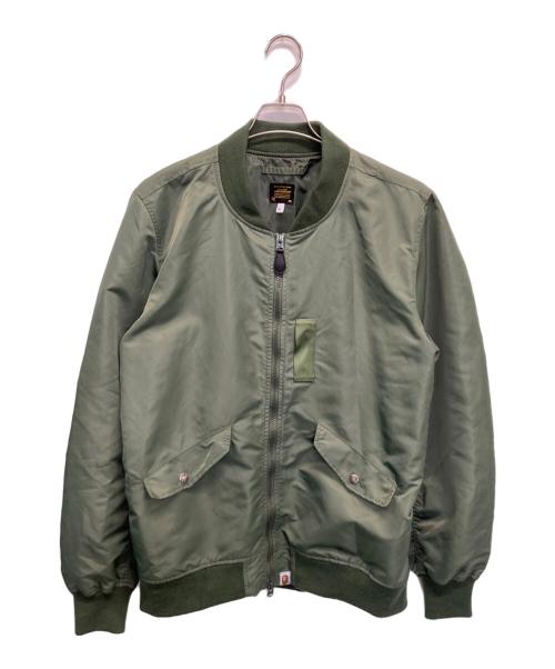 A BATHING APE（アベイシングエイプ）A BATHING APE (アベイシングエイプ) ブルゾン グリーン サイズ:XLの古着・服飾アイテム