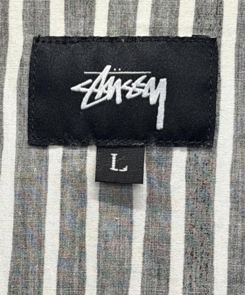 stussy（ステューシー）stussy (ステューシー) 長袖シャツ ブラック×ホワイト サイズ:SIZE Lの古着・服飾アイテム