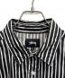 中古・古着 stussy (ステューシー) 長袖シャツ ブラック×ホワイト サイズ:SIZE L：7000円