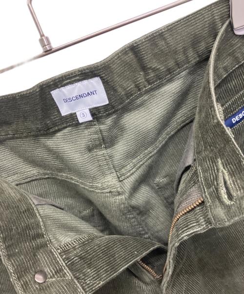 DESCENDANT（ディセンダント）DESCENDANT (ディセンダント) Ron Herman (ロンハーマン) コーデュロイパンツ グリーン サイズ:3の古着・服飾アイテム
