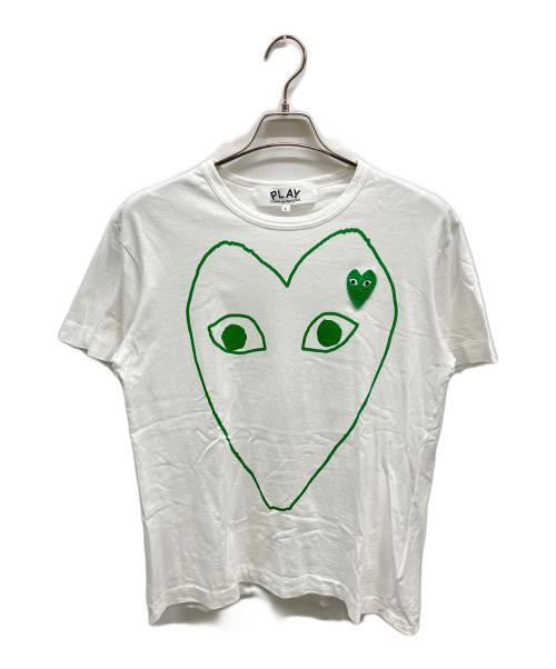 PLAY COMME des GARCONS（プレイコムデギャルソン）PLAY COMME des GARCONS (プレイコムデギャルソン) 半袖カットソー ホワイト サイズ:SIZE Lの古着・服飾アイテム