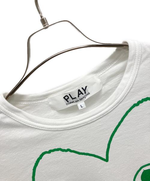 PLAY COMME des GARCONS（プレイコムデギャルソン）PLAY COMME des GARCONS (プレイコムデギャルソン) 半袖カットソー ホワイト サイズ:SIZE Lの古着・服飾アイテム