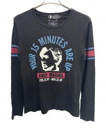 Andy Warhol by HYSTERIC GLAMOUR（アンディーウォーホルバイヒステリックグラマー）の古着「長袖Tシャツ」｜ブラック