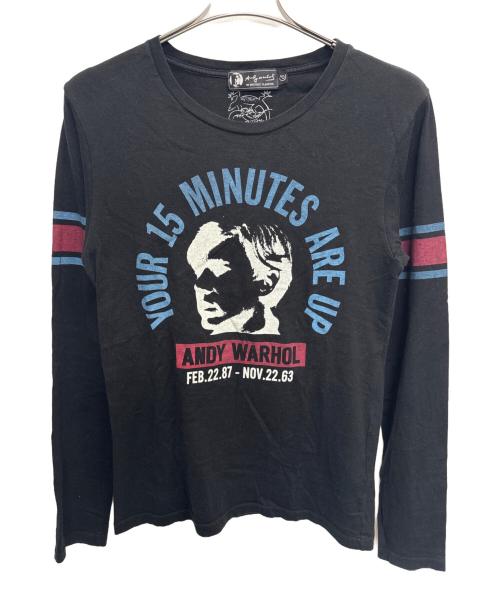 Andy Warhol by HYSTERIC GLAMOUR（アンディーウォーホルバイヒステリックグラマー）Andy Warhol by HYSTERIC GLAMOUR (アンディーウォーホルバイヒステリックグラマー) 長袖Tシャツ ブラック サイズ:Sの古着・服飾アイテム