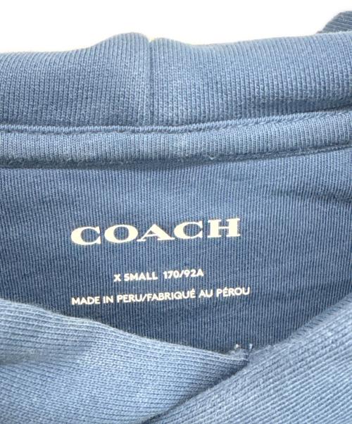 COACH（コーチ）COACH (コーチ) プルオーバーパーカー ブルー サイズ:XSの古着・服飾アイテム