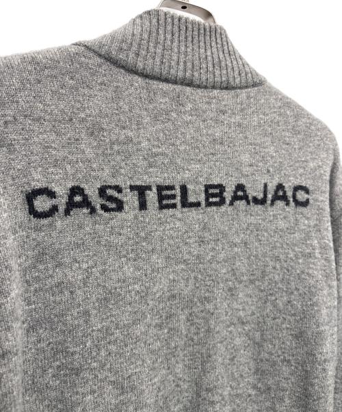 CASTELBAJAC SPORT（カステルバジャック）CASTELBAJAC SPORT (カステルバジャック) ニットブルゾン グレー×オレンジ サイズ:3の古着・服飾アイテム