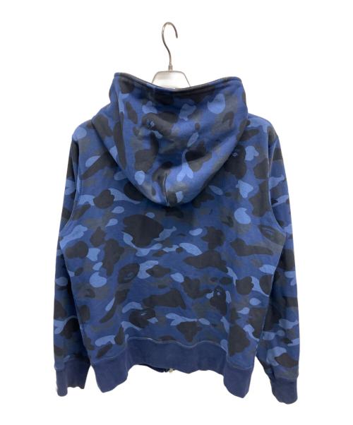 A BATHING APE（アベイシングエイプ）A BATHING APE (アベイシングエイプ) フルジップパーカー ネイビー×ブラック サイズ:SIZE Lの古着・服飾アイテム