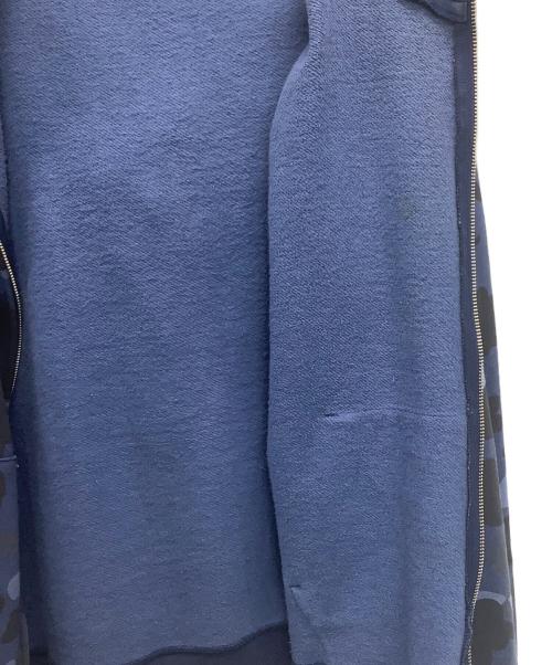 A BATHING APE（アベイシングエイプ）A BATHING APE (アベイシングエイプ) フルジップパーカー ネイビー×ブラック サイズ:SIZE Lの古着・服飾アイテム
