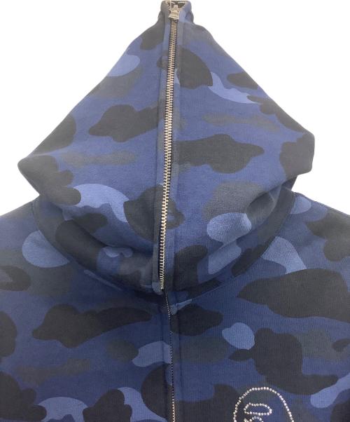 A BATHING APE（アベイシングエイプ）A BATHING APE (アベイシングエイプ) フルジップパーカー ネイビー×ブラック サイズ:SIZE Lの古着・服飾アイテム