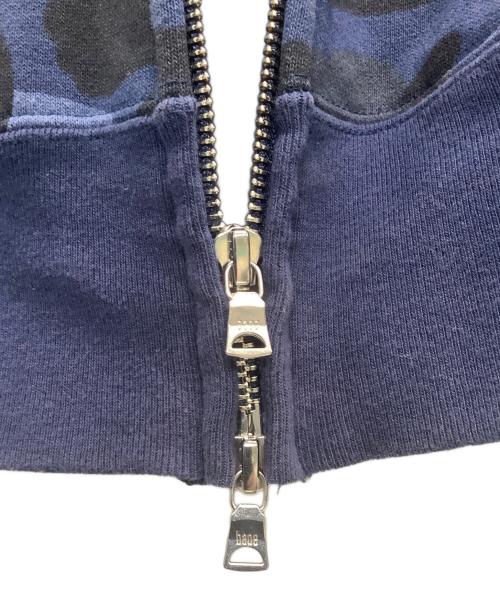 A BATHING APE（アベイシングエイプ）A BATHING APE (アベイシングエイプ) フルジップパーカー ネイビー×ブラック サイズ:SIZE Lの古着・服飾アイテム