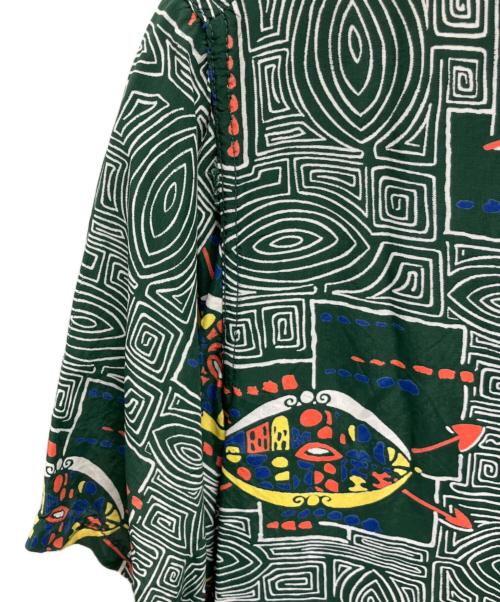 national shirt shops（ナショナルシャツショップ）National Shirt Shops (ナショナルシャツショップ) オープンカラーシャツ グリーン サイズ:	SIZE Mの古着・服飾アイテム