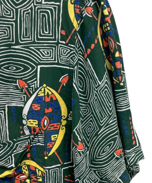 national shirt shops（ナショナルシャツショップ）National Shirt Shops (ナショナルシャツショップ) オープンカラーシャツ グリーン サイズ:	SIZE Mの古着・服飾アイテム
