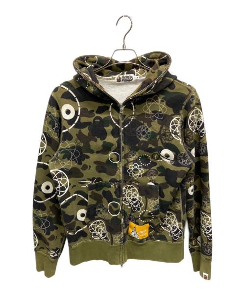 A BATHING APE（アベイシングエイプ）A BATHING APE (アベイシングエイプ) FUTURA (フューチュラ) ジップパーカー グリーン サイズ:SIZE Mの古着・服飾アイテム