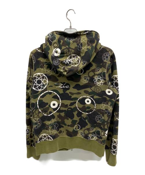 A BATHING APE（アベイシングエイプ）A BATHING APE (アベイシングエイプ) FUTURA (フューチュラ) ジップパーカー グリーン サイズ:SIZE Mの古着・服飾アイテム