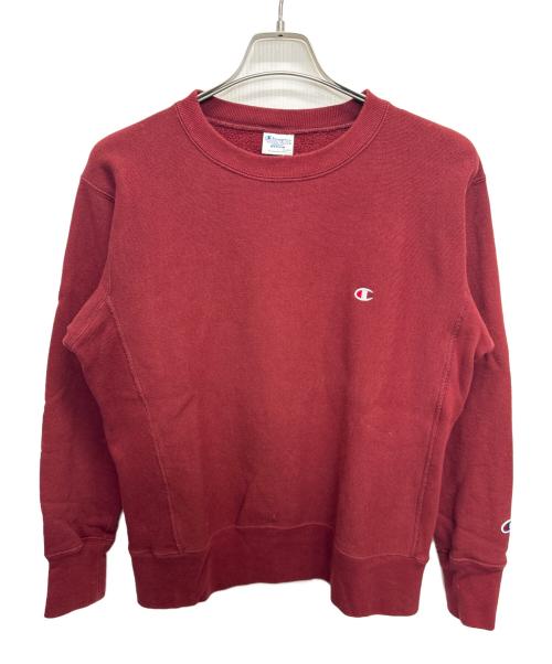 Champion REVERSE WEAVE（チャンピオン リバース ウィーブ）Champion REVERSE WEAVE (チャンピオン リバース ウィーブ) クルーネックスウェット レッド サイズ:Ｍの古着・服飾アイテム