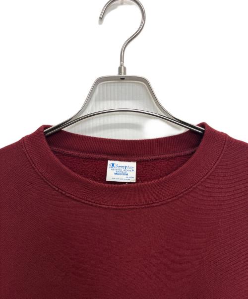 Champion REVERSE WEAVE（チャンピオン リバース ウィーブ）Champion REVERSE WEAVE (チャンピオン リバース ウィーブ) クルーネックスウェット レッド サイズ:Ｍの古着・服飾アイテム