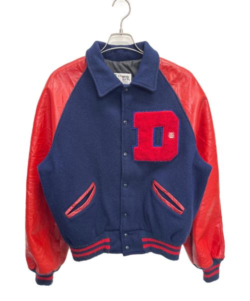 TROPHY JACKETS（トロフィージャケット）TROPHY JACKETS (トロフィージャケット) スタジャン ネイビー×レッド サイズ:Lの古着・服飾アイテム