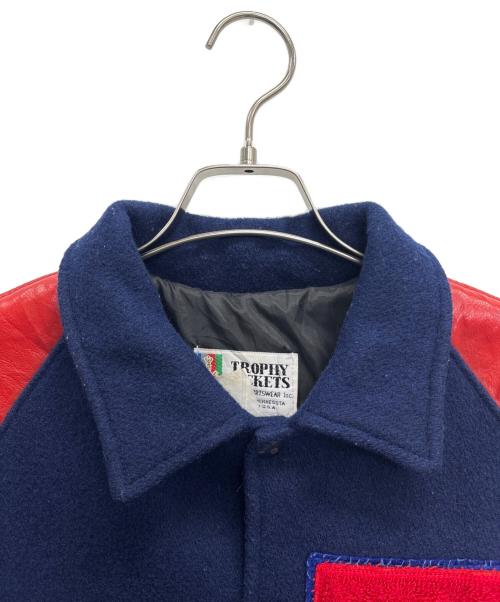 TROPHY JACKETS（トロフィージャケット）TROPHY JACKETS (トロフィージャケット) スタジャン ネイビー×レッド サイズ:Lの古着・服飾アイテム