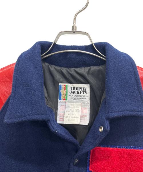 TROPHY JACKETS（トロフィージャケット）TROPHY JACKETS (トロフィージャケット) スタジャン ネイビー×レッド サイズ:Lの古着・服飾アイテム