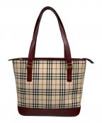 BURBERRYバーバリー）の古着「トートバッグ」｜ベージュ・ボルドー