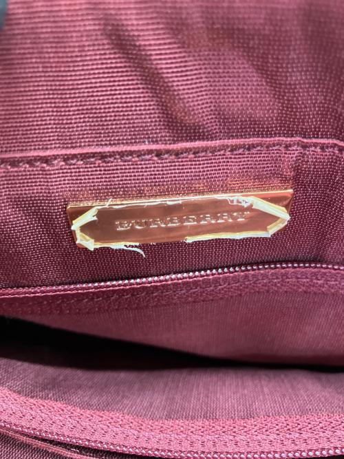 BURBERRY（バーバリー）BURBERRY (バーバリー) トートバッグ ベージュ・ボルドーの古着・服飾アイテム