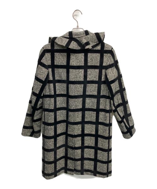 ROBE DE CHAMBRE COMME DES GARCONS（ローブドシャンブル コムデギャルソン）ROBE DE CHAMBRE COMME DES GARCONS (ローブドシャンブル コムデギャルソン) フリルコート グレー×ブラック サイズ:Mの古着・服飾アイテム