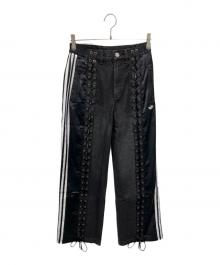 adidas Originals（アディダスオリジナル）の古着「デニム ファイヤーバード レーシング パンツ」｜ブラック