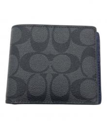 COACH（コーチ）の古着「2つ折り財布」｜ブラック×グレー