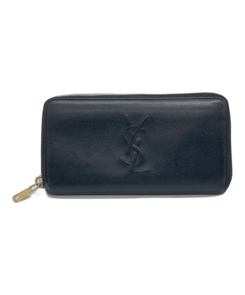 Yves Saint Laurent（イヴサンローラン）Yves Saint Laurent (イヴサンローラン) ラウンドファスナー財布 ブラックの古着・服飾アイテム
