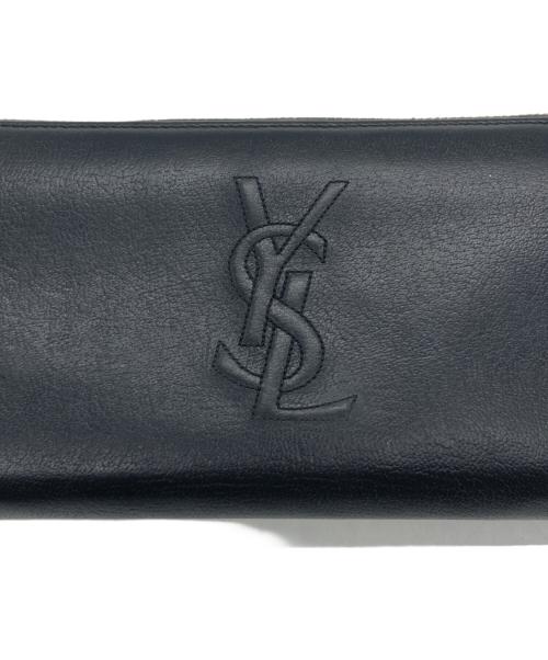 Yves Saint Laurent（イヴサンローラン）Yves Saint Laurent (イヴサンローラン) ラウンドファスナー財布 ブラックの古着・服飾アイテム