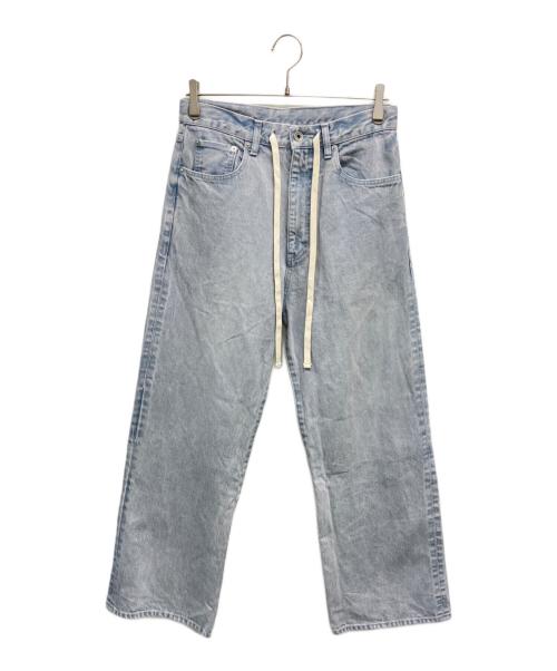 Whim Gazette（ウィムガゼット）Whim Gazette (ウィムガゼット) ドロストデニムパンツ インディゴ サイズ:36の古着・服飾アイテム